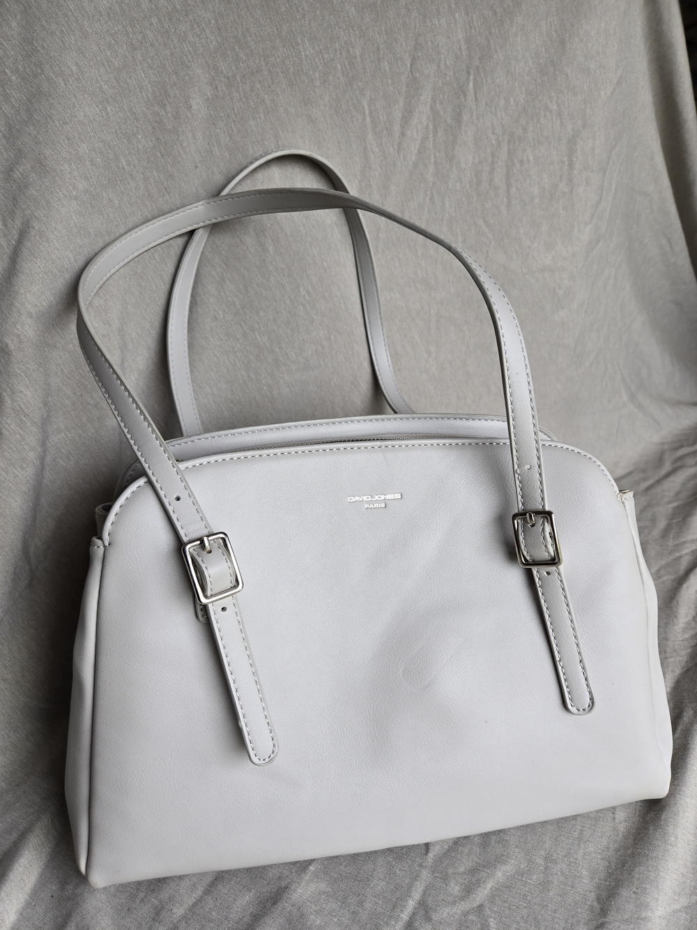 David Jones Griege Shoulder Bag with Double Strap Gray / Beige